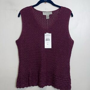 Burgundy Norton McNaughton Women's Knit Top XL